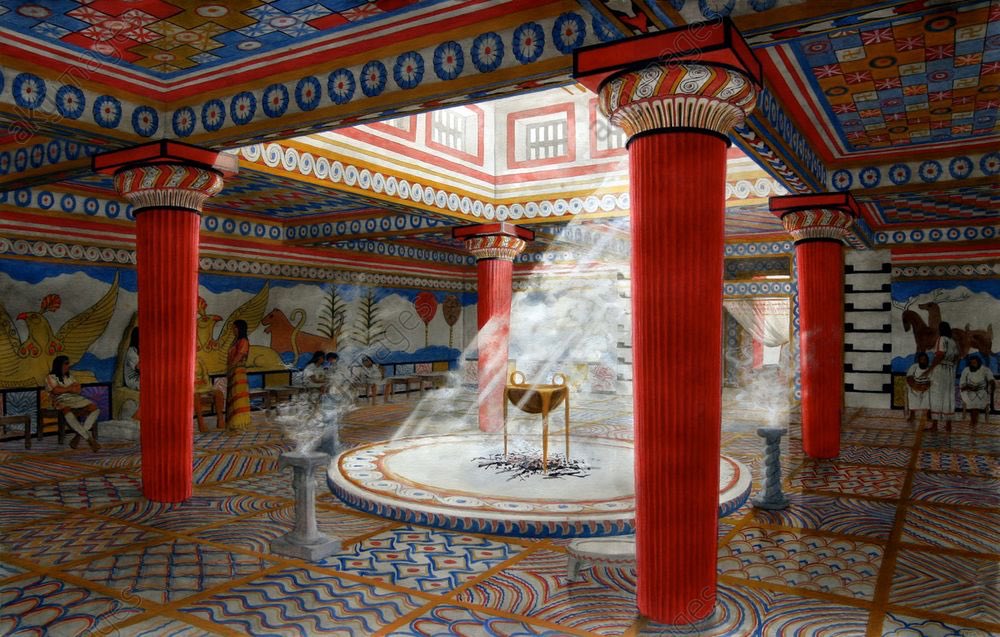 Astrum Argenteum on Twitter: "3D Reconstruction - Megaron with sacred  fireplace at the Palace of Nestor, 1250 B.C. Pylos; ancient Mycenaean Greek  site. https://t.co/esr92jYAk8" / Twitter
