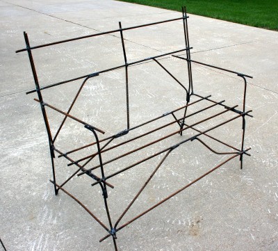 Rebar Amature for Faux Bois Bench Rebar Armature for Faux Bois Bench