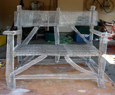 Armature with diamond lathe for Faux Bois Bench Armature with diamond lathe for Faux Bois Bench