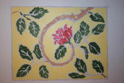 Mantel decoration painted wall decoration