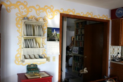 decoratie painting around plate rack