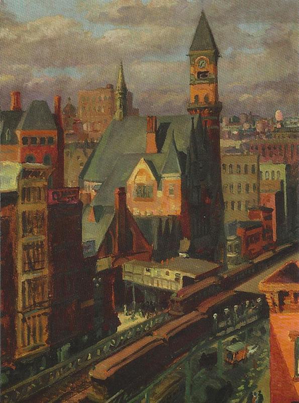 Jefferson Market by John Sloan, 1917, 1922