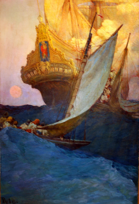 Attack on a Galleon by Howard Pyle, 1905